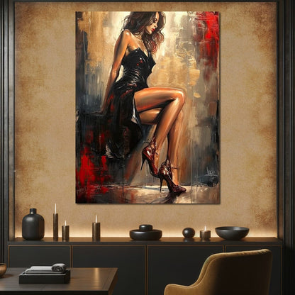 Alluring Legs Sleek Noir Elegance Canvas Wall Art