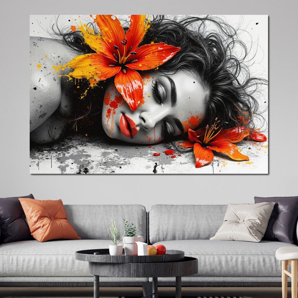 Flower Poise Canvas Wall Art