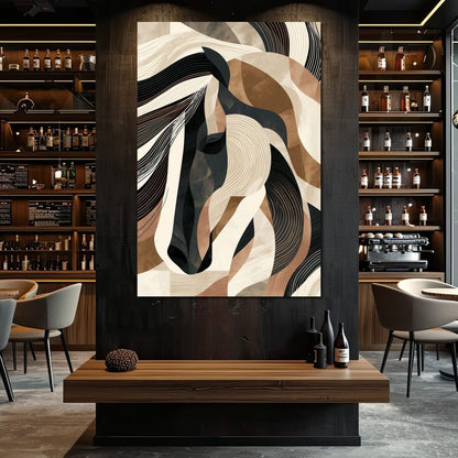 Stallion Earth and Shadow Canvas Wall Art