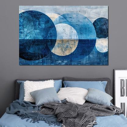 Sapphire Moons Aligned Canvas Wall Art