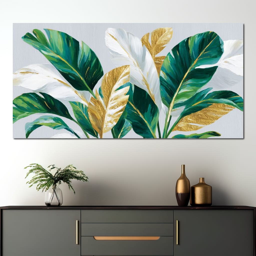 Gold Leaf Botanical Palmdream Canvas Wall Art