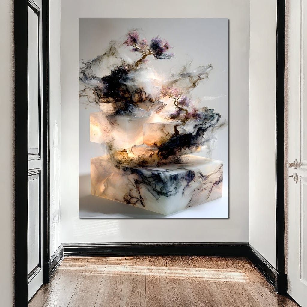 Celestial Bonsai Ascension Canvas Wall Art