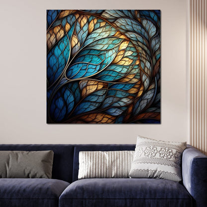 Mosaic Treescape Canvas Wall Art