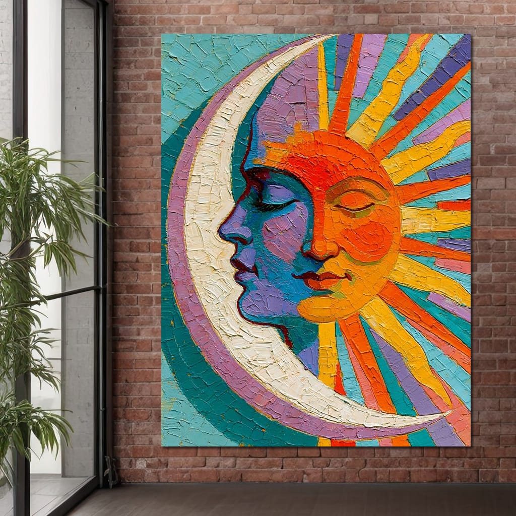 Celestial Union Of The Divided Day Canvas Wall Art