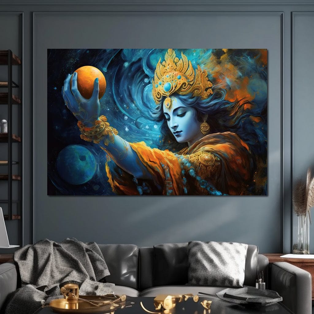 Krishna's Wisdom Path Canvas Wall Art