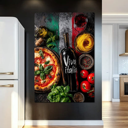 Italian Feast Still Life Canvas Wall Art
