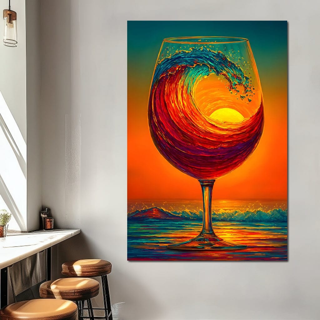 Sunlit Wave Enchantment Canvas Wall Art