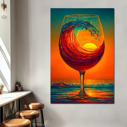 Sunlit Wave Enchantment Canvas Wall Art