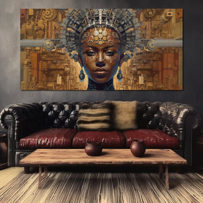 African Portrait Jama Canvas Wall Art