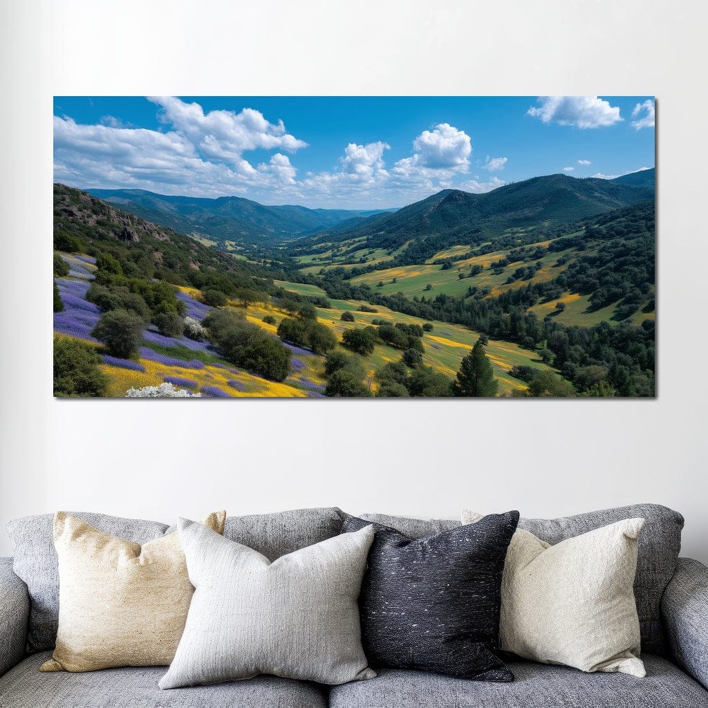 Wildflower Valley Vista Sky Canvas Wall Art