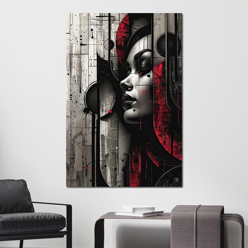 Shadowed Elegance Unveiled Canvas Wall Art