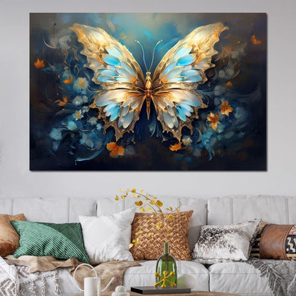Ethereal Monarch's Flight Canvas Wall Art
