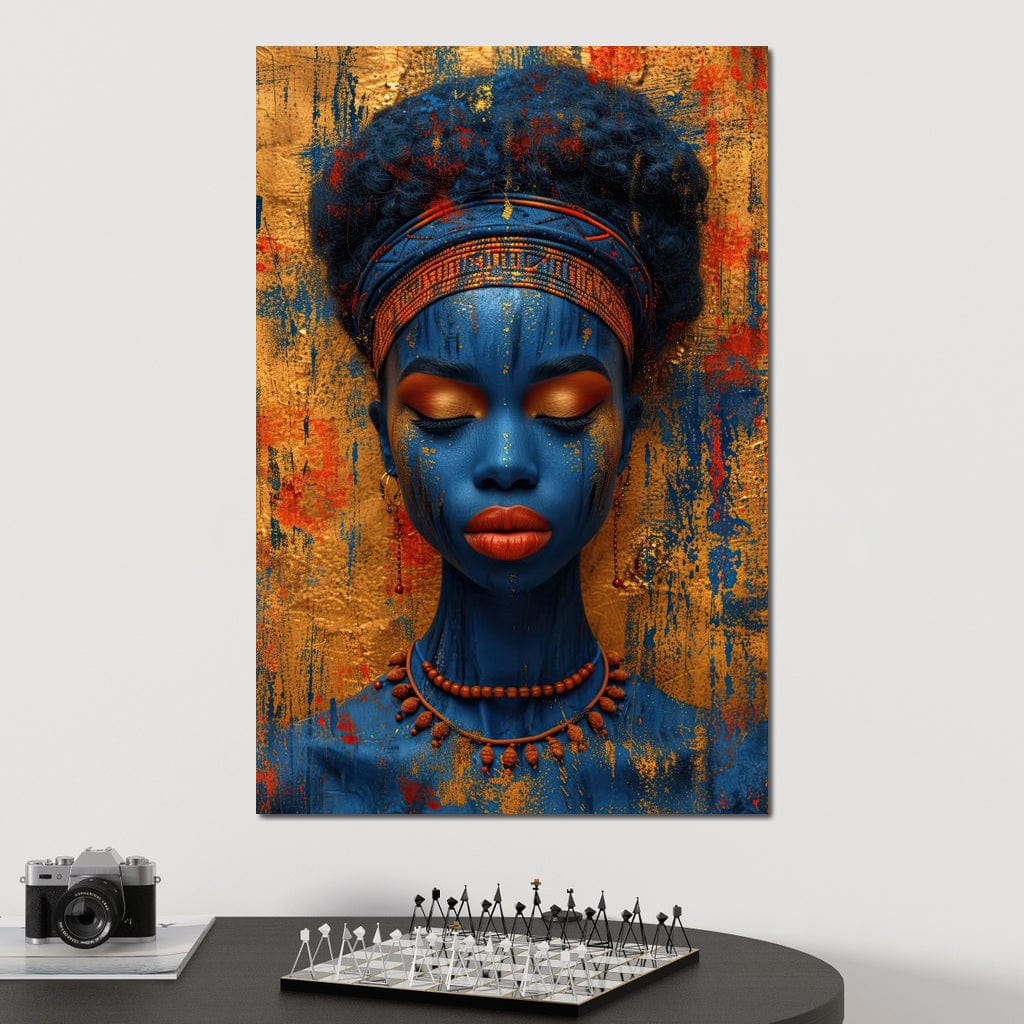 Sapphire Dreams Golden Peace Canvas Wall Art
