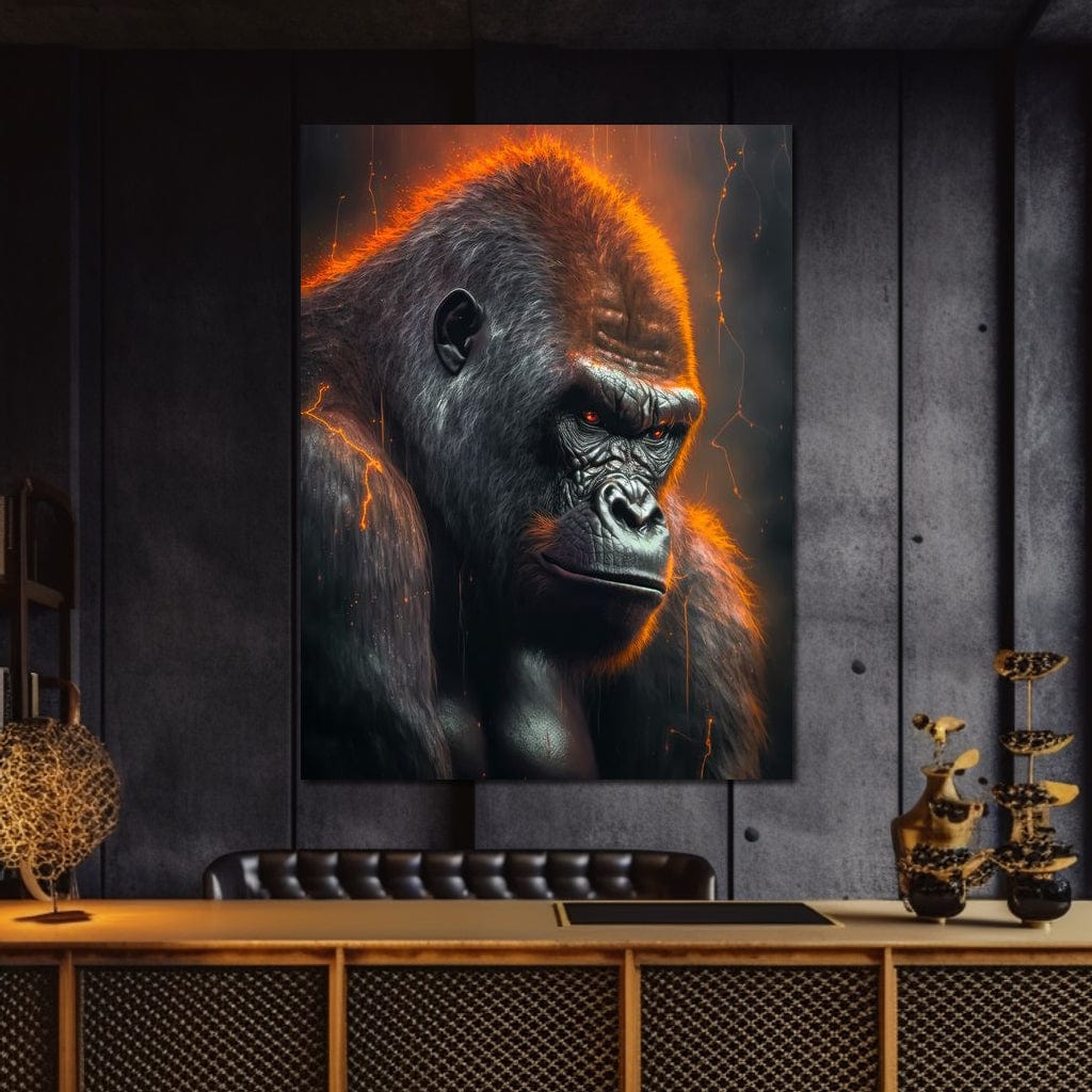 Gorilla Thunder Canvas Wall Art