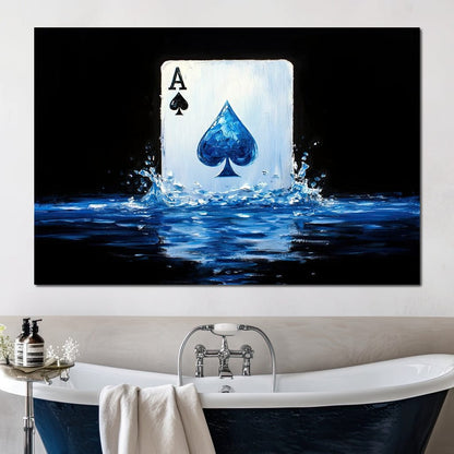 Ace of Spades Waterfall Canvas Wall Art