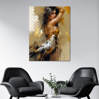 Female Portrait 068 Canvas Wall Art