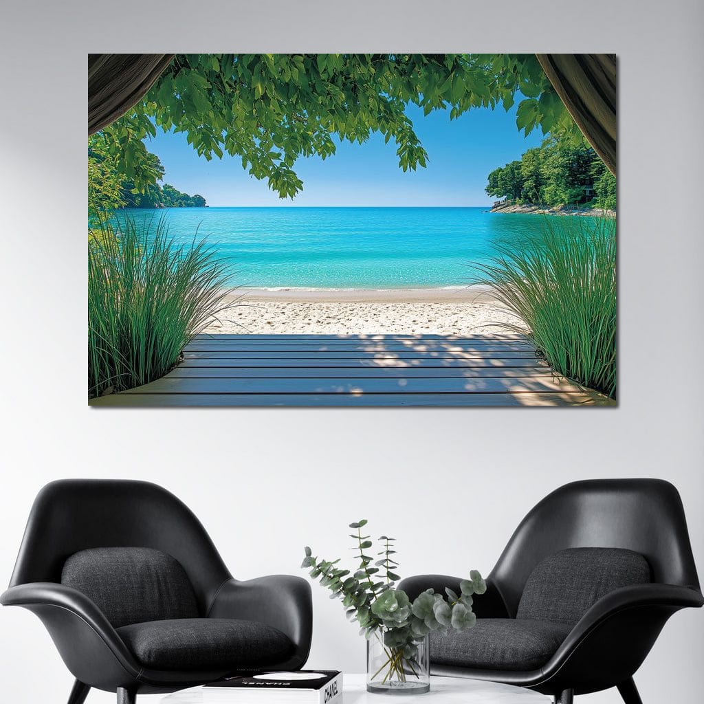 Tropical Tranquil Escape Canvas Wall Art