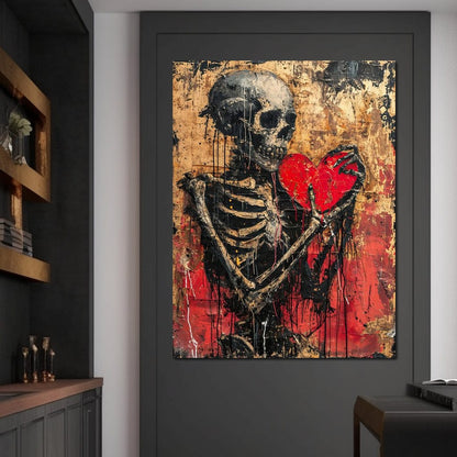 Romantic Skeleton 9 Canvas Wall Art