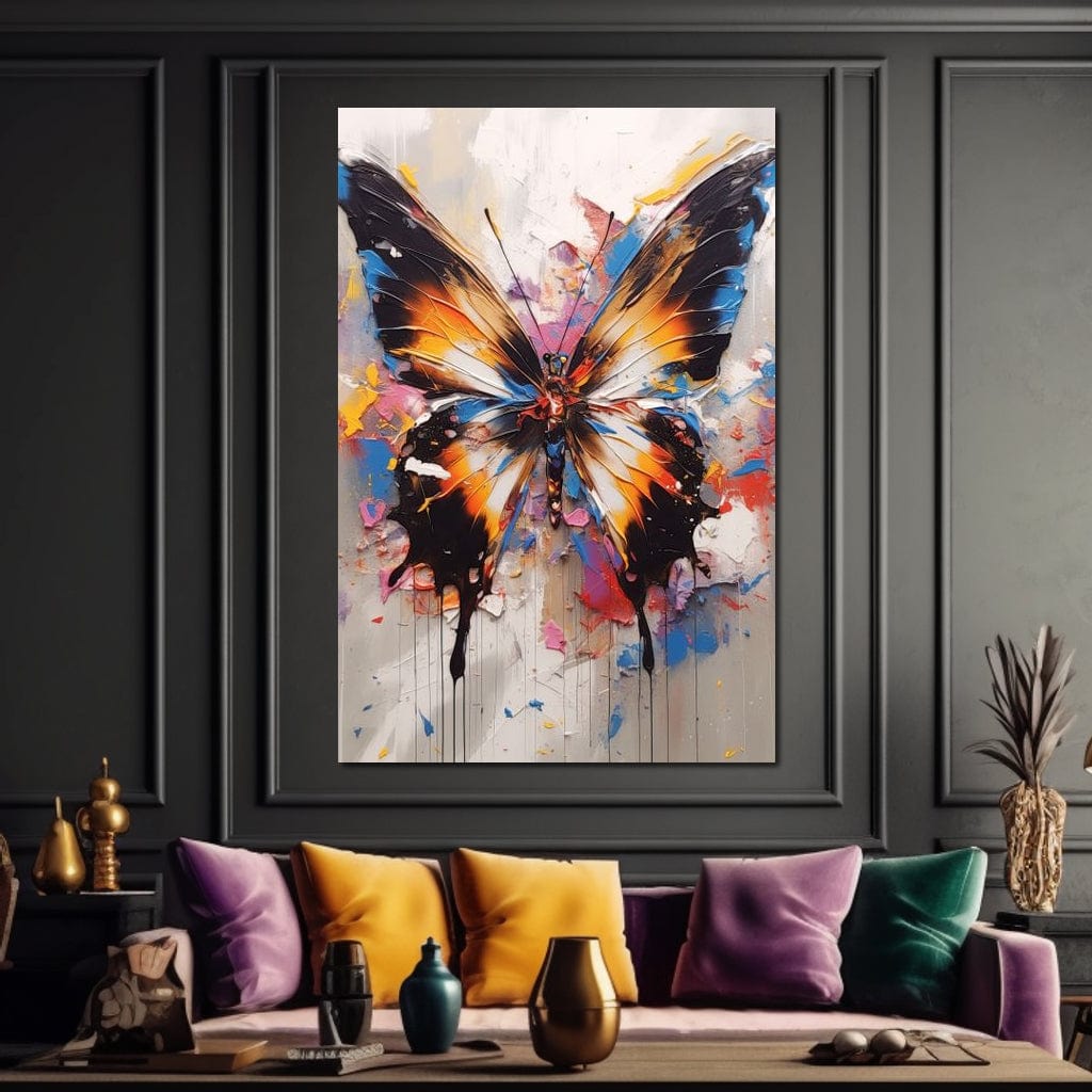 Psychedelic Lepidoptera Canvas Wall Art
