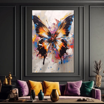 Psychedelic Lepidoptera Canvas Wall Art