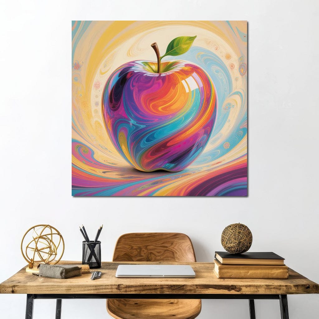 The Enchanted Rainbow Apple Canvas Wall Art