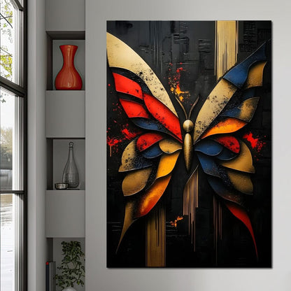 Butterfly Radiance Symphony Canvas Wall Art