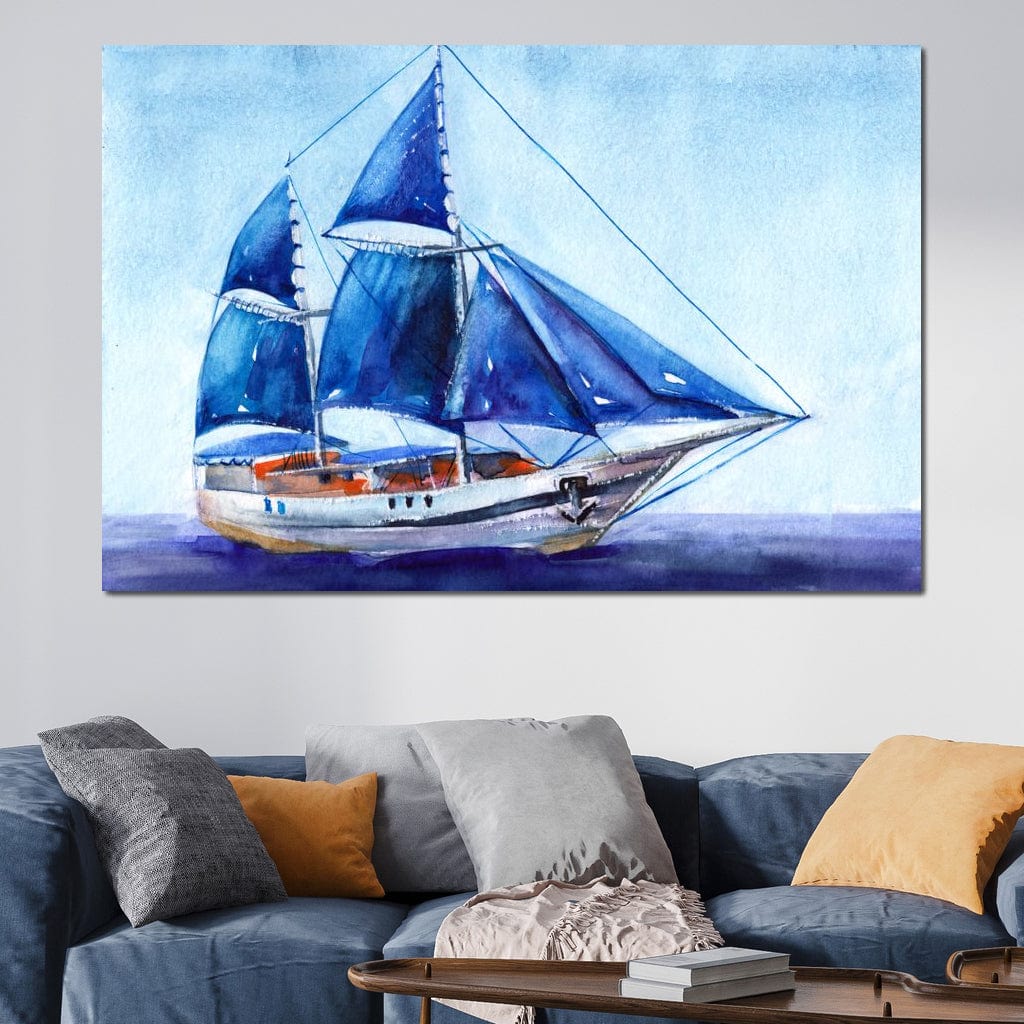 Blue Sails Canvas Wall Art