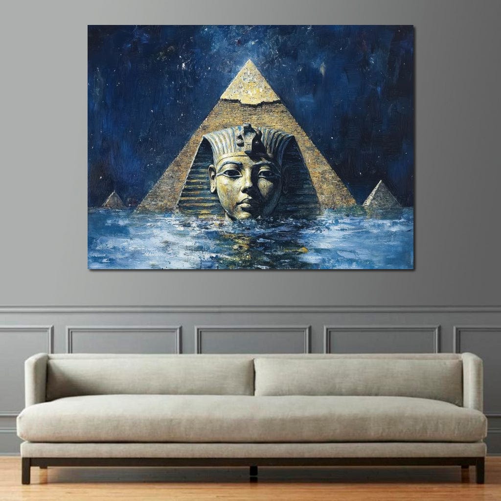 Pharaoh's Timeless Reflection Canvas Wall Art