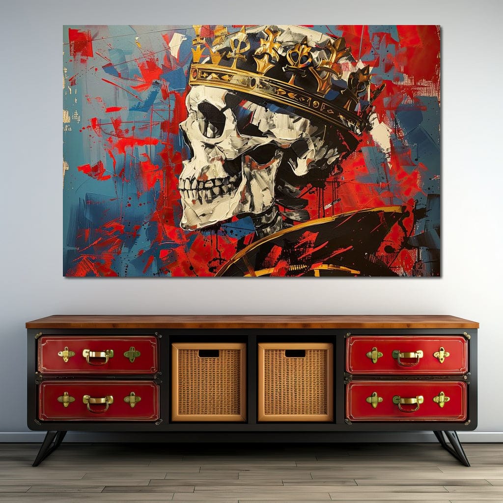 Revelation of Regal Skeletons Canvas Wall Art