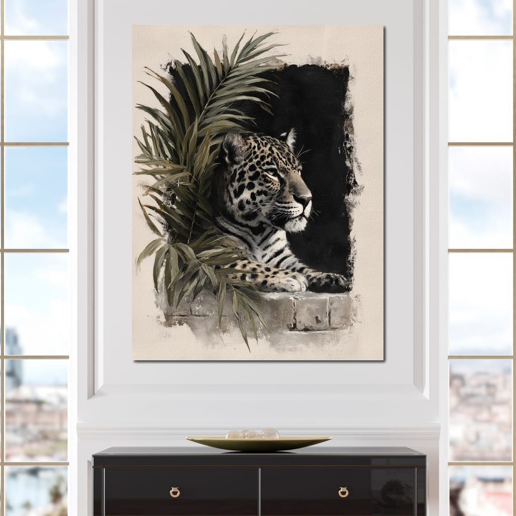Silent Watcher at Stone Edge Canvas Wall Art