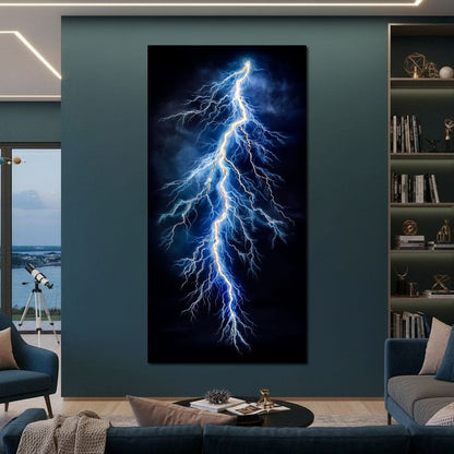 Lightning Storm Strike Canvas Wall Art