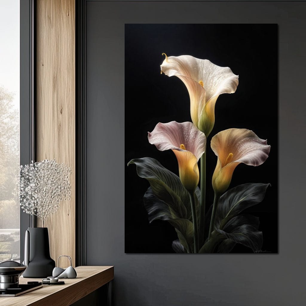 Whisper of Ivory Lilies Canvas Wall Art