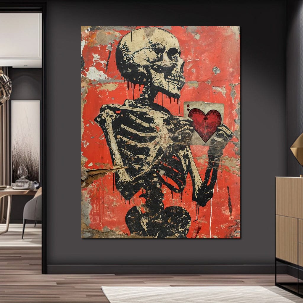 Romantic Skeleton 8 Canvas Wall Art