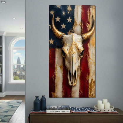Gilded Horns Of The Republic Canvas Wall Art