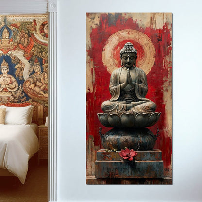 Meditative Lotus Harmony Canvas Wall Art