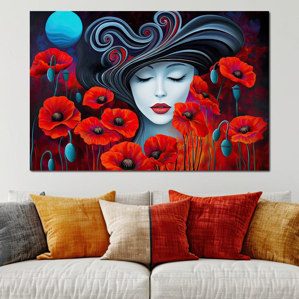 The Poppy Queen’s Dream Canvas Wall Art