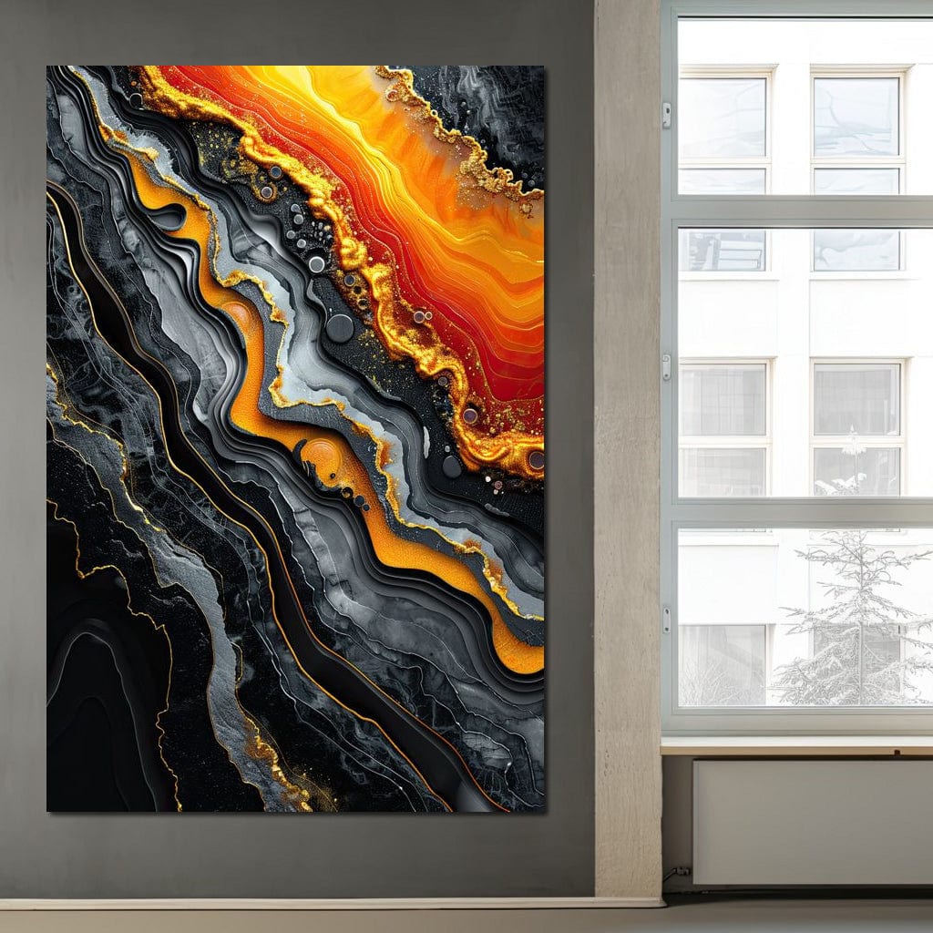 Magmatic Flux Convergence Canvas Wall Art