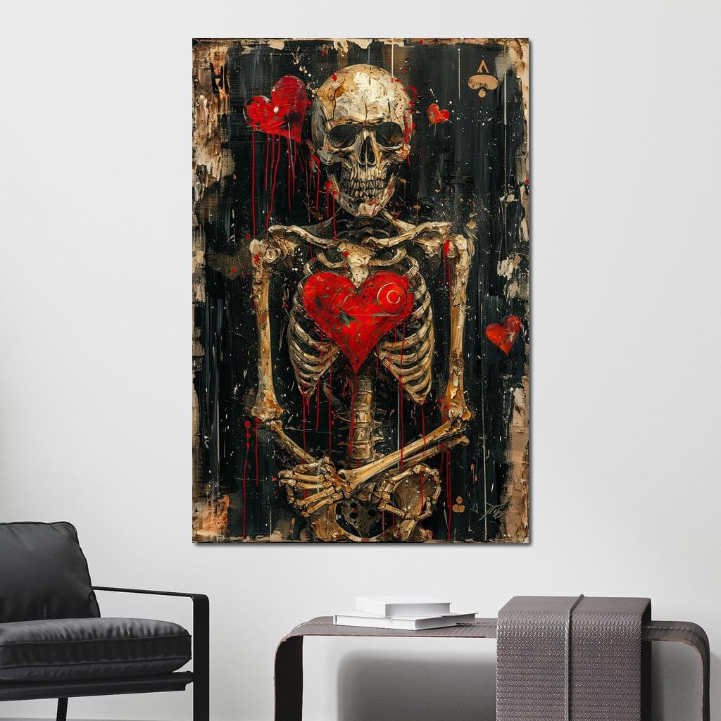 Romantic Skeleton 3 Canvas Wall Art