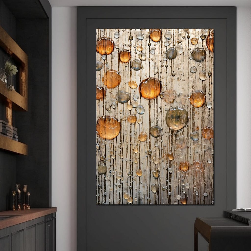 Droplet Hues Canvas Wall Art
