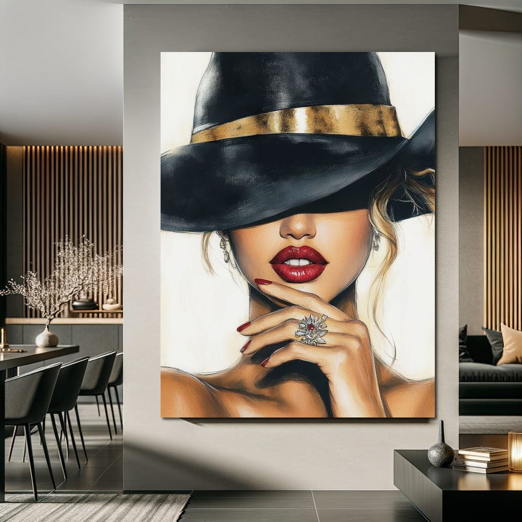 Midnight Allure Elegance Canvas Wall Art