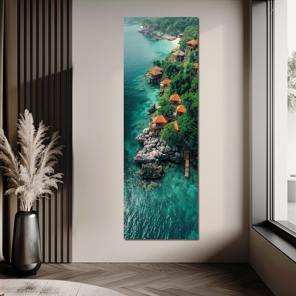 Coastal Serenity Bungalows Canvas Wall Art