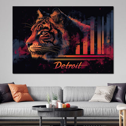 Urban Detroit Canvas Wall Art