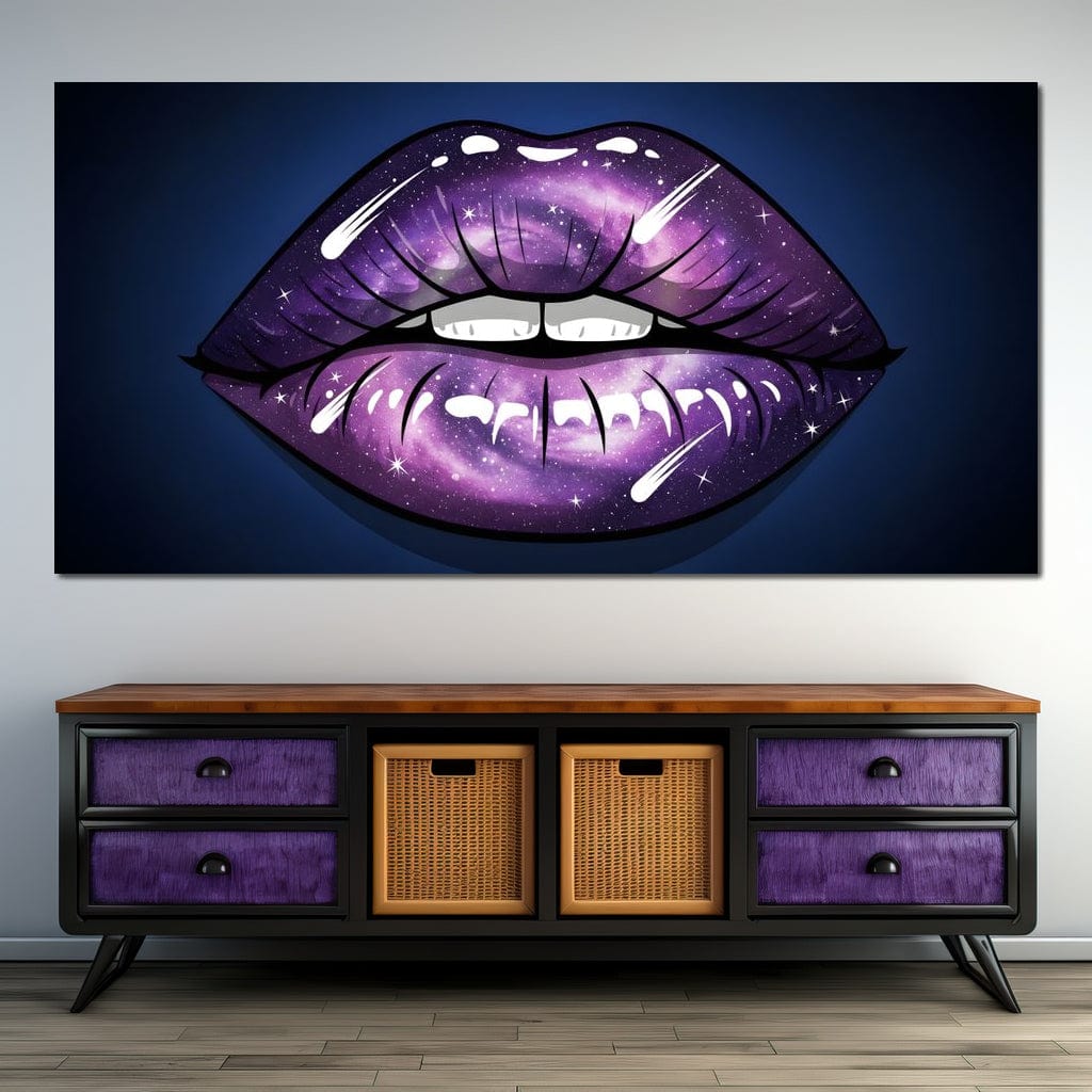 Galactic Kiss Enchantment Canvas Wall Art