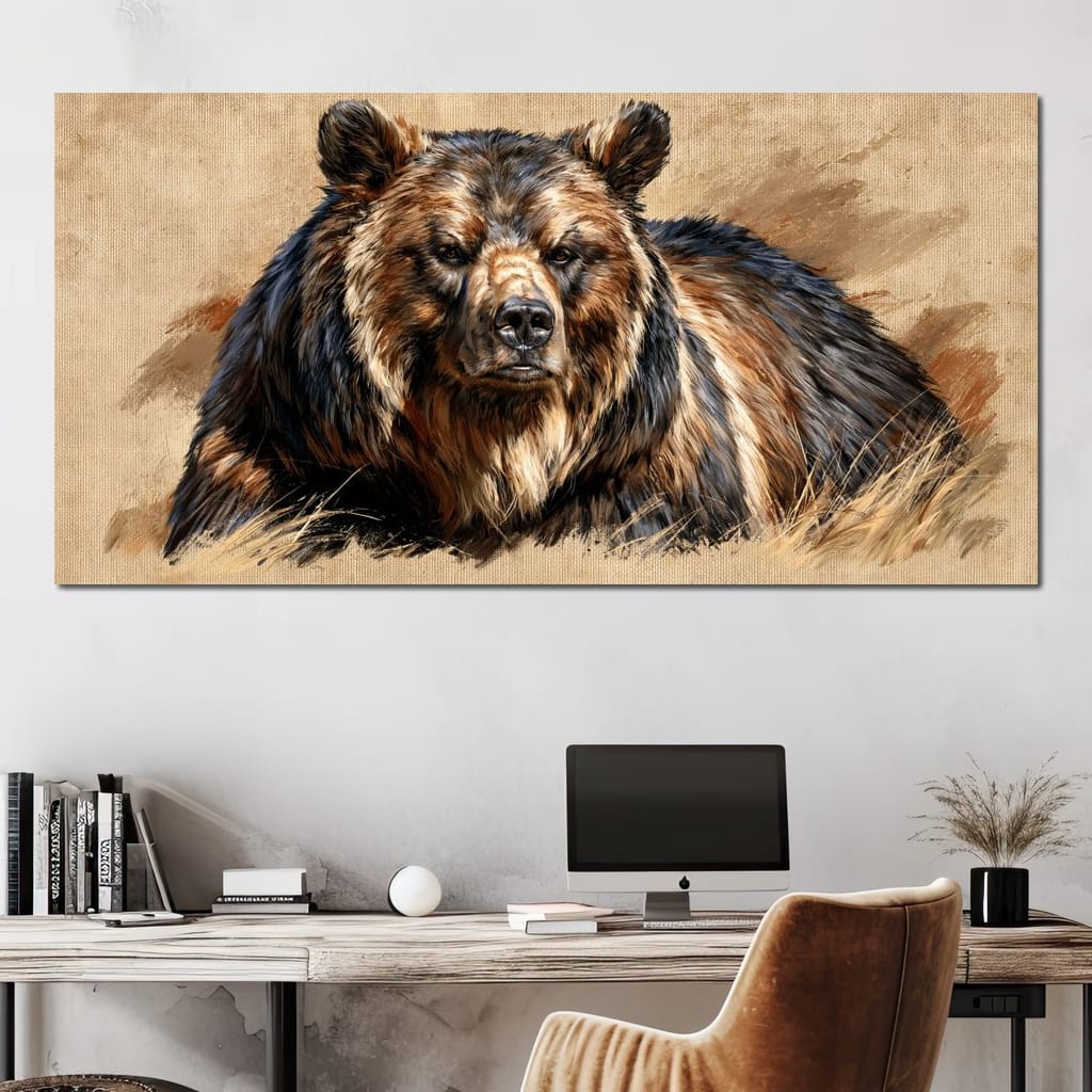 Guardian of the Wild Highlands Canvas Wall Art