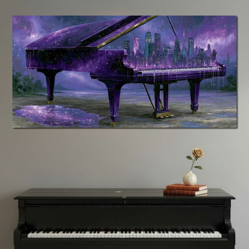 Melodies Melting Into The Night Sky Canvas Wall Art