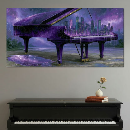 Melodies Melting Into The Night Sky Canvas Wall Art