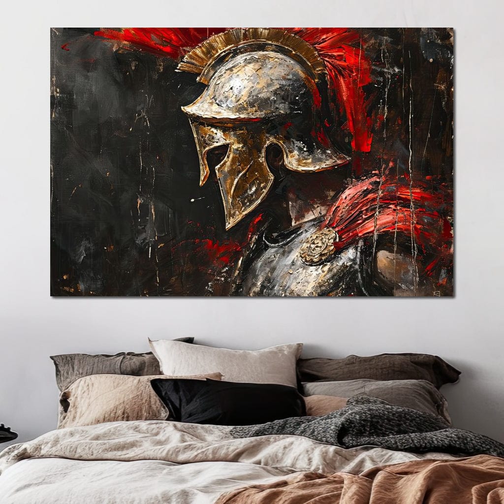 Hellenic Guardian in Twilight Canvas Wall Art