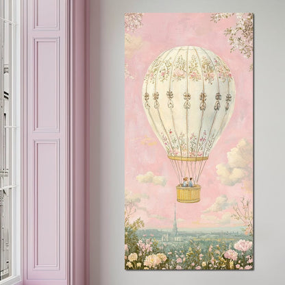 Whimsical Ballad of Airborne Dreams Canvas Wall Art