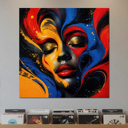 The Face Becomes Emotion Canvas Wall Art