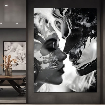 Luminous Liquid Kisses Canvas Wall Art